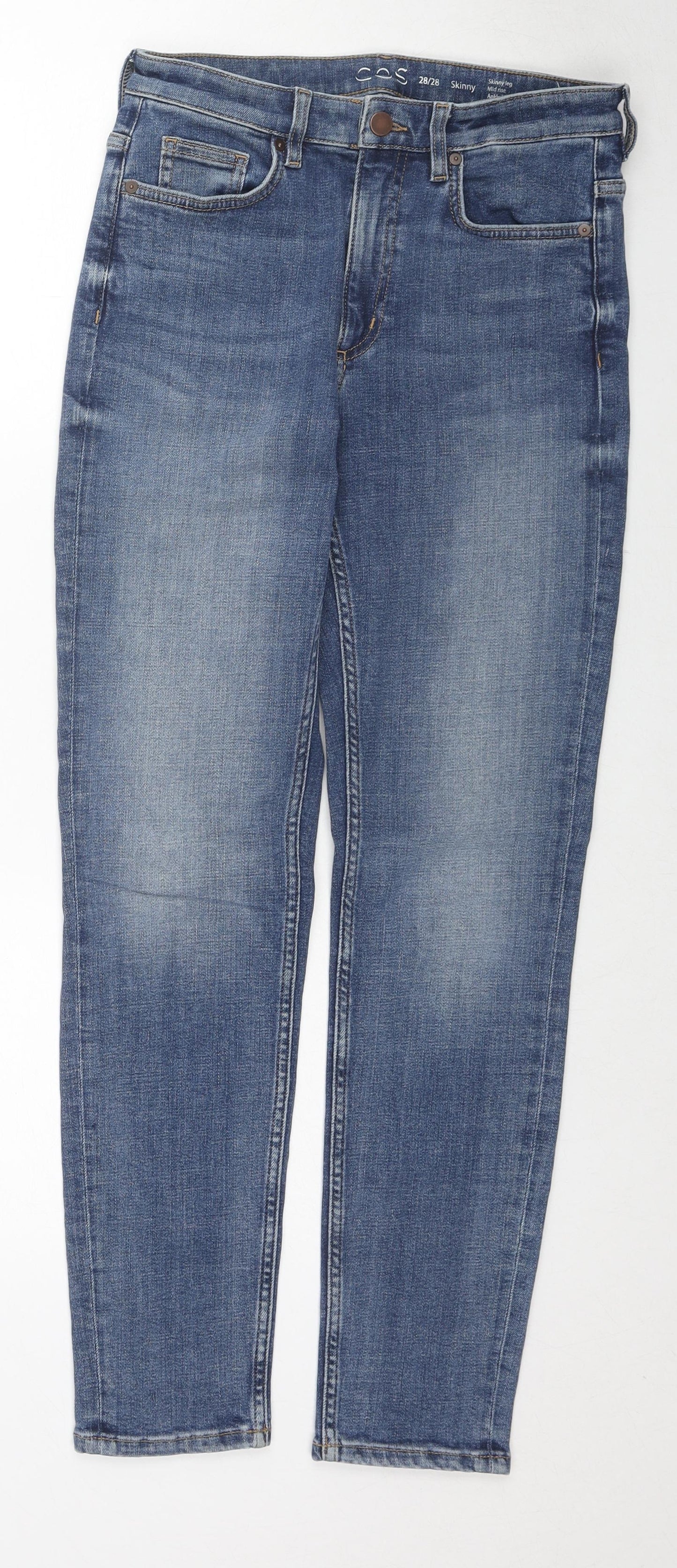 COS Womens Blue Cotton Skinny Jeans Size 28 in L28 in Regular Zip