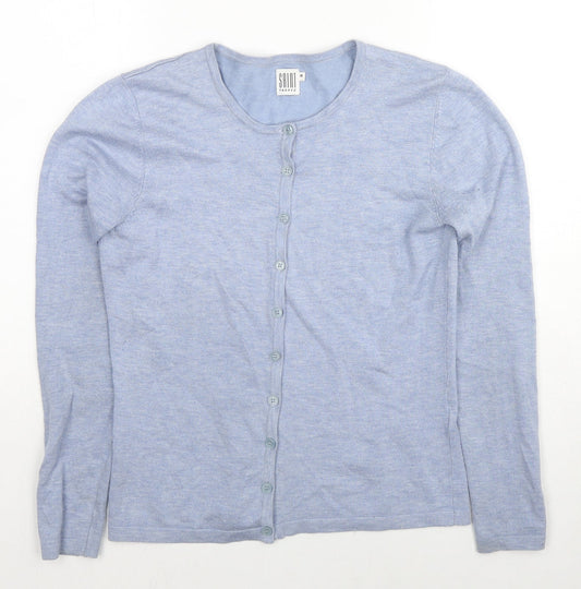 Womens UK Size M Saint Tropez Clothing Blue Cardigan Jumper