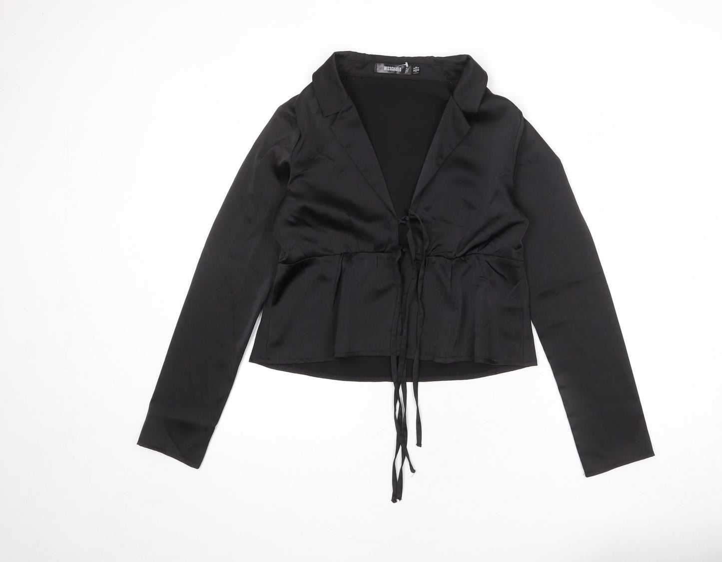 Womens UK Size 8 Missguided Black Basic Blouse