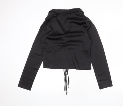Womens UK Size 8 Missguided Black Basic Blouse