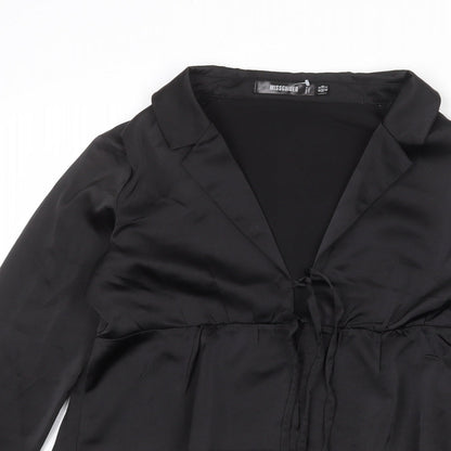 Womens UK Size 8 Missguided Black Basic Blouse