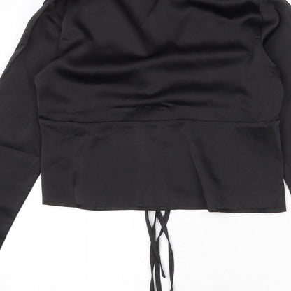 Womens UK Size 8 Missguided Black Basic Blouse