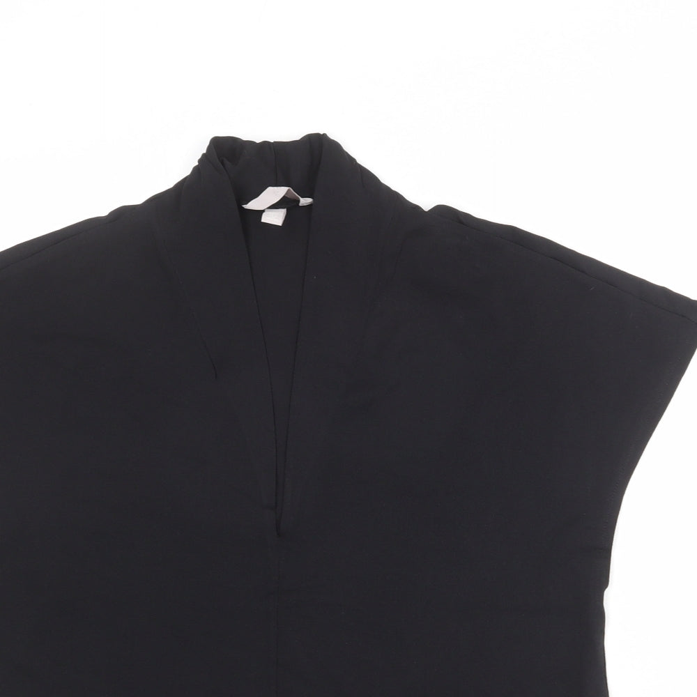 Womens UK Size M H&M Black Basic T-Shirt