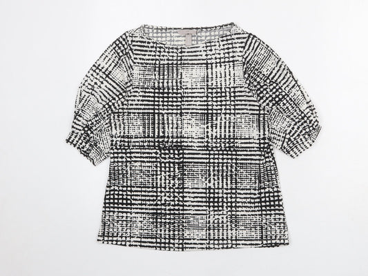 Womens UK Size XS H&M Black Basic T-Shirt