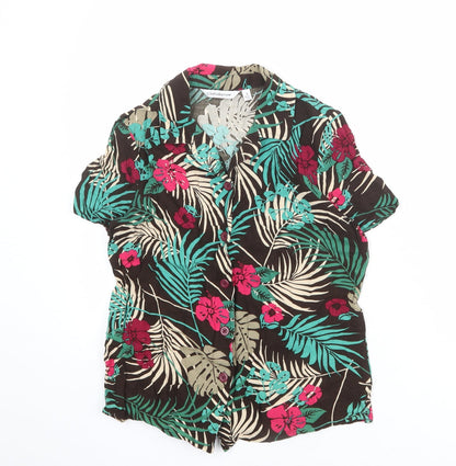 Womens UK Size S Croft & Barrow Multicoloured Basic Button-Up
