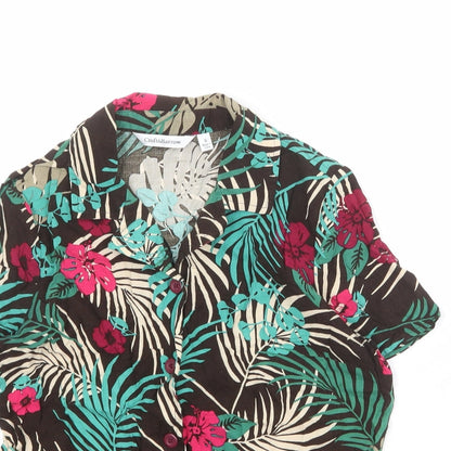 Womens UK Size S Croft & Barrow Multicoloured Basic Button-Up