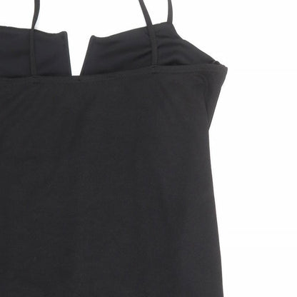 New Look Womens Black Polyester Bodysuit One-Piece Size 8 Snap