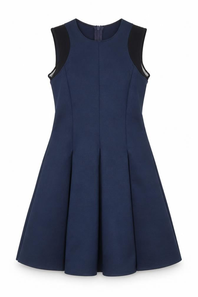 NEXT Womens Blue Polyester Shift Size 10 Round Neck Zip