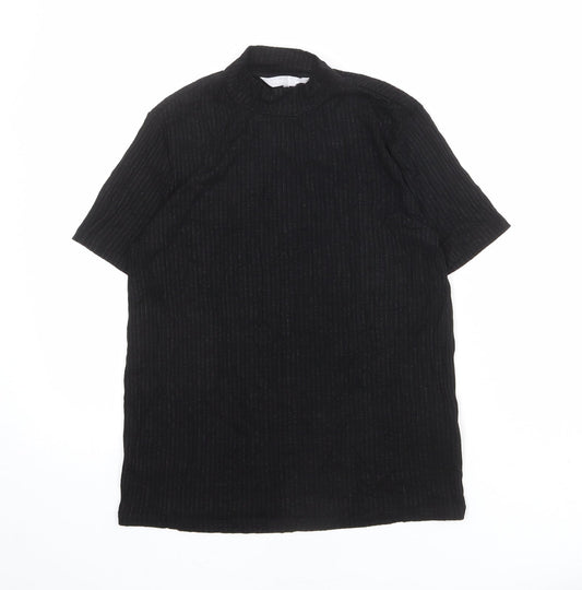 Womens UK Size 12 Red Herring Black Basic T-Shirt