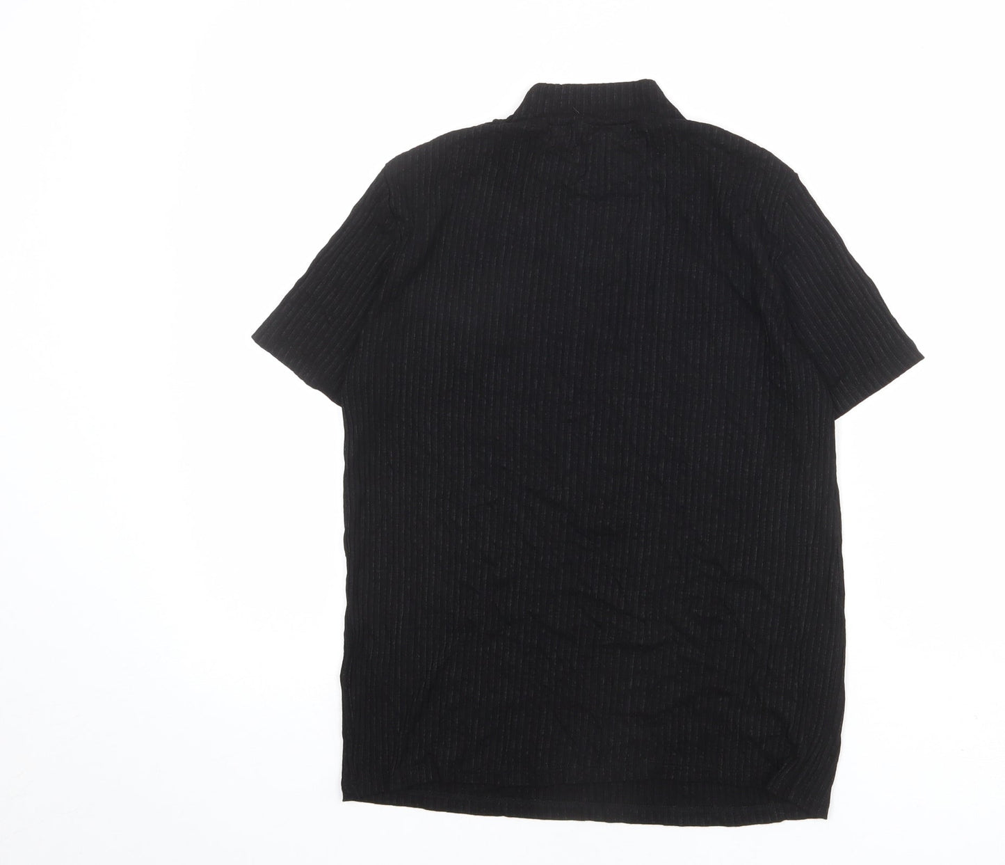 Womens UK Size 12 Red Herring Black Basic T-Shirt