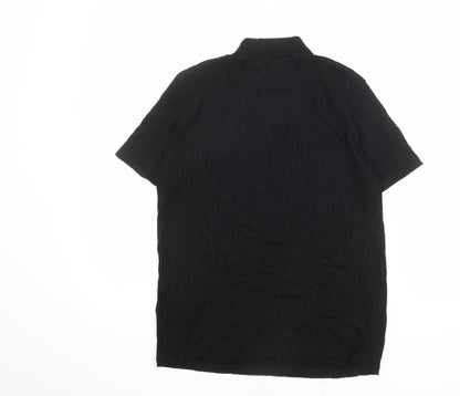Womens UK Size 12 Red Herring Black Basic T-Shirt