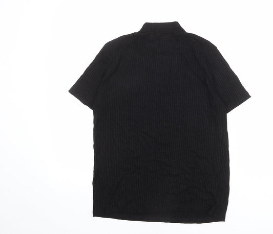 Womens UK Size 12 Red Herring Black Basic T-Shirt