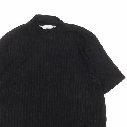 Womens UK Size 12 Red Herring Black Basic T-Shirt