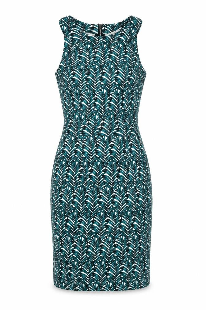 H&M Womens Multicoloured Geometric Polyester Bodycon Size XS Round Neck Zip
