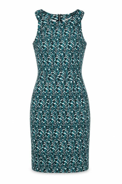 H&M Womens Multicoloured Geometric Polyester Bodycon Size XS Round Neck Zip