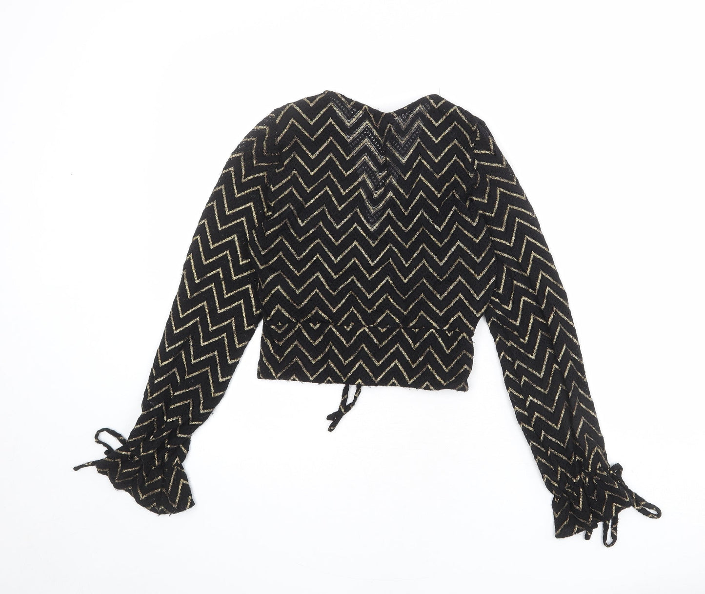 Womens UK Size 8 New Look Black Basic Blouse