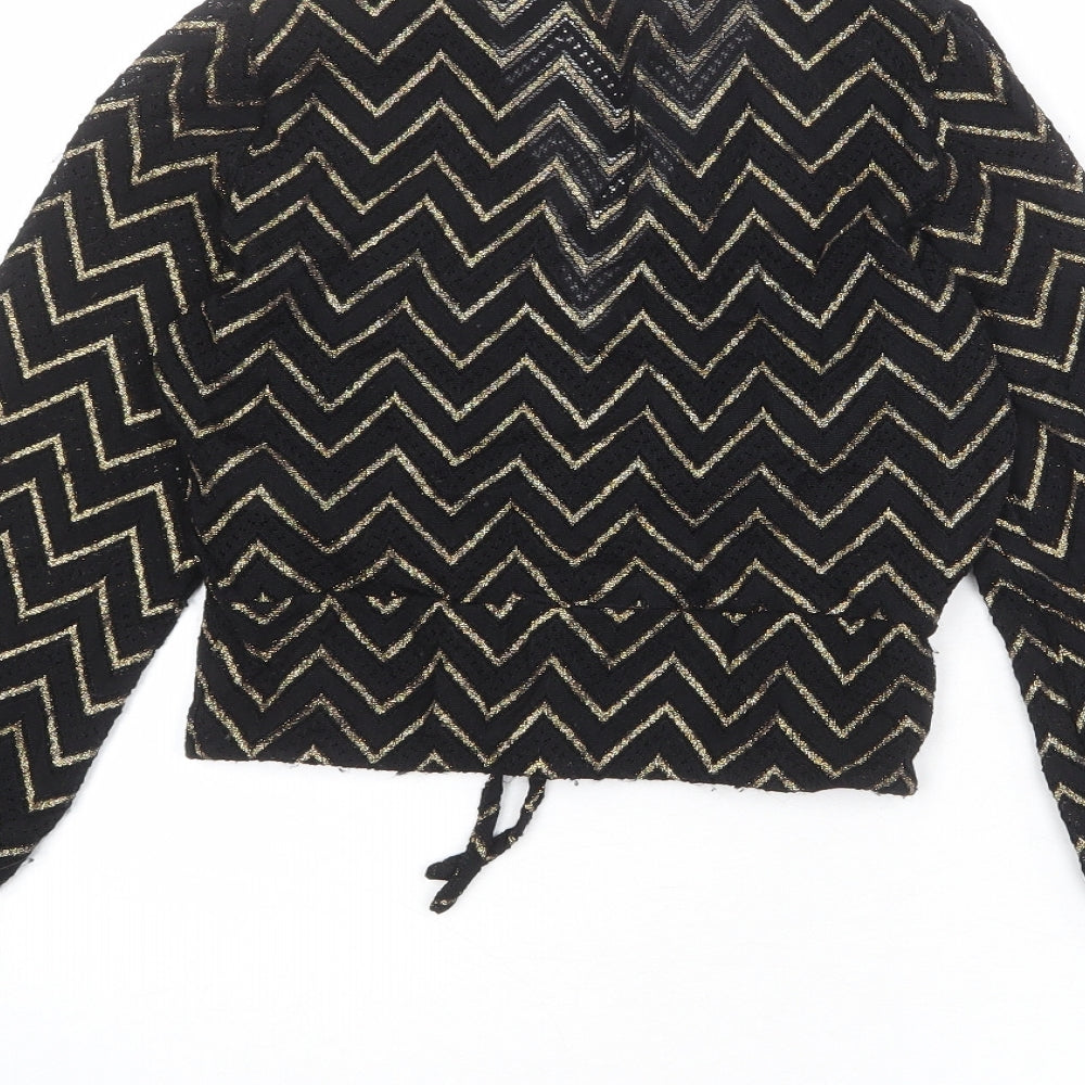 Womens UK Size 8 New Look Black Basic Blouse