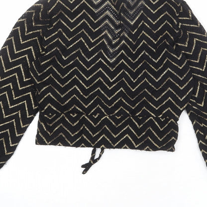 Womens UK Size 8 New Look Black Basic Blouse