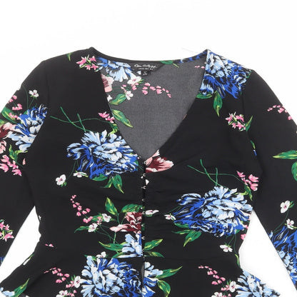 Womens UK Size 6 Dorothy Perkins Black Basic Blouse