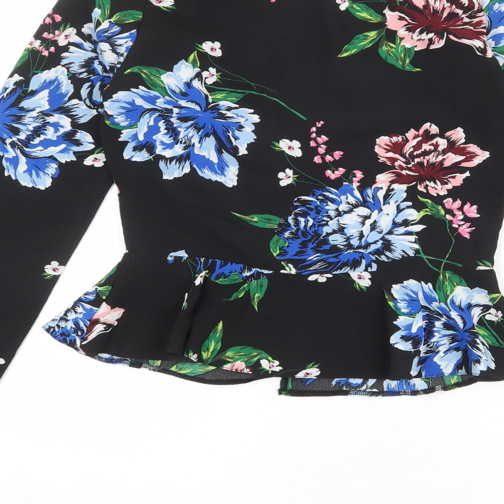 Womens UK Size 6 Dorothy Perkins Black Basic Blouse