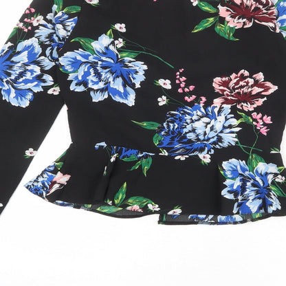 Womens UK Size 6 Dorothy Perkins Black Basic Blouse