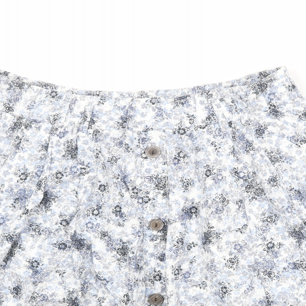 Marks and Spencer Womens Multicoloured Floral Polyester Swing Skirt Size 32 in