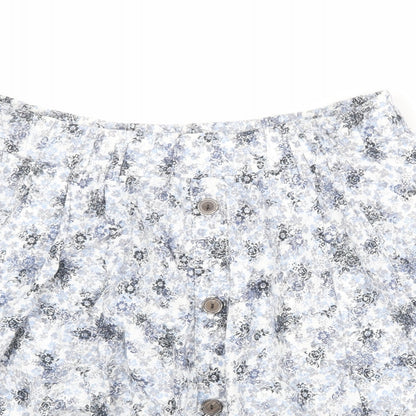 Marks and Spencer Womens Multicoloured Floral Polyester Swing Skirt Size 32 in