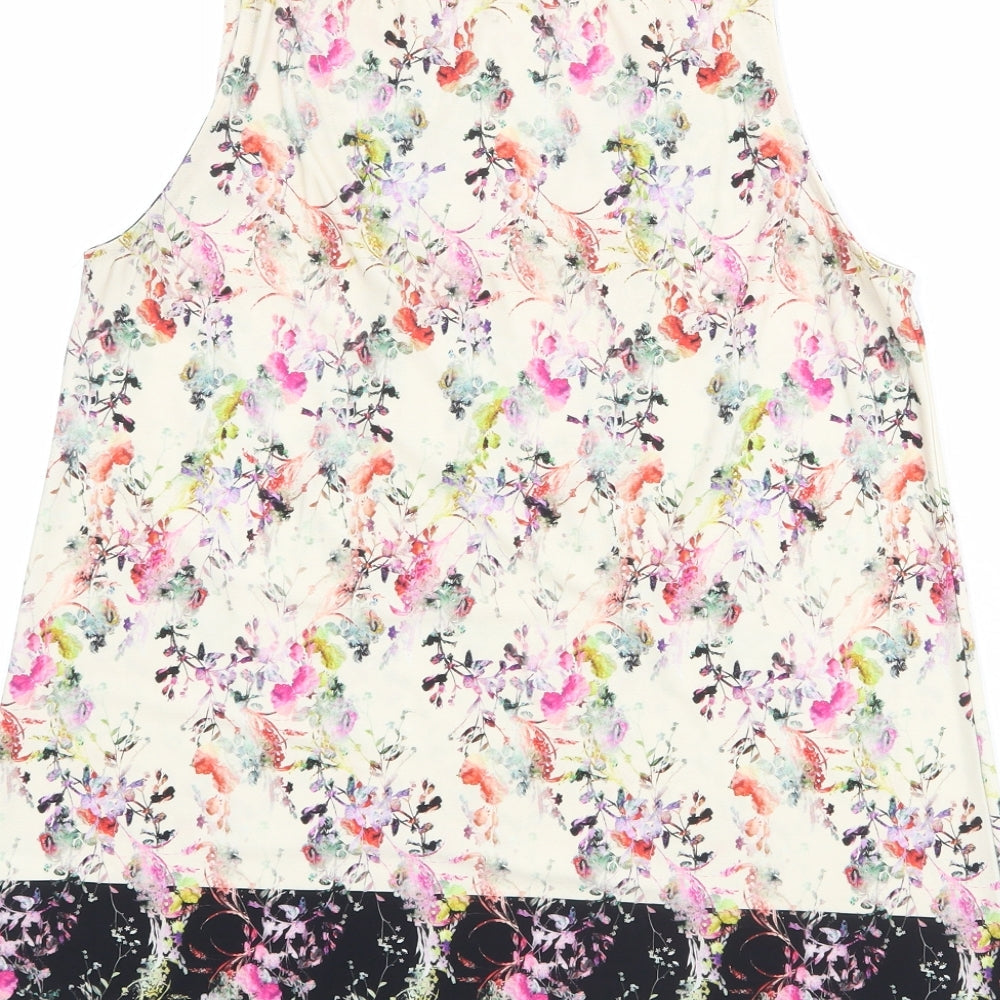 Womens UK Size 12 Warehouse Multicoloured Basic Tank