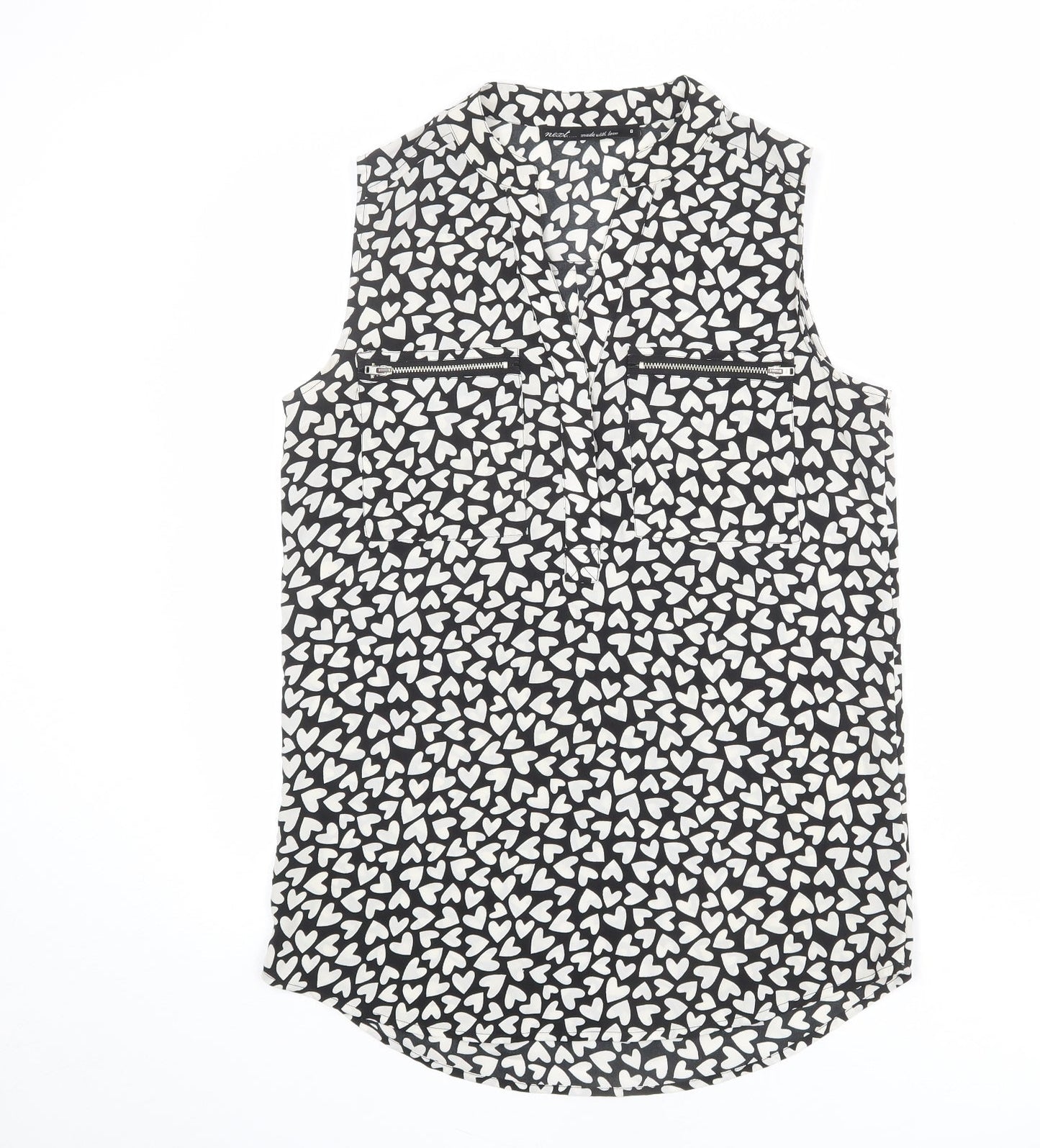 Womens UK Size 8 NEXT Black Basic Tank