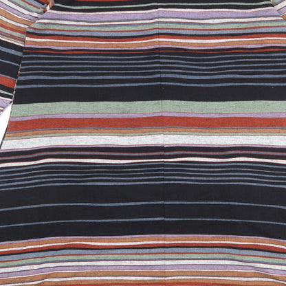 Cerulean Collection Womens Multicoloured Striped Polyester T-Shirt Dress Size L Boat Neck Pullover