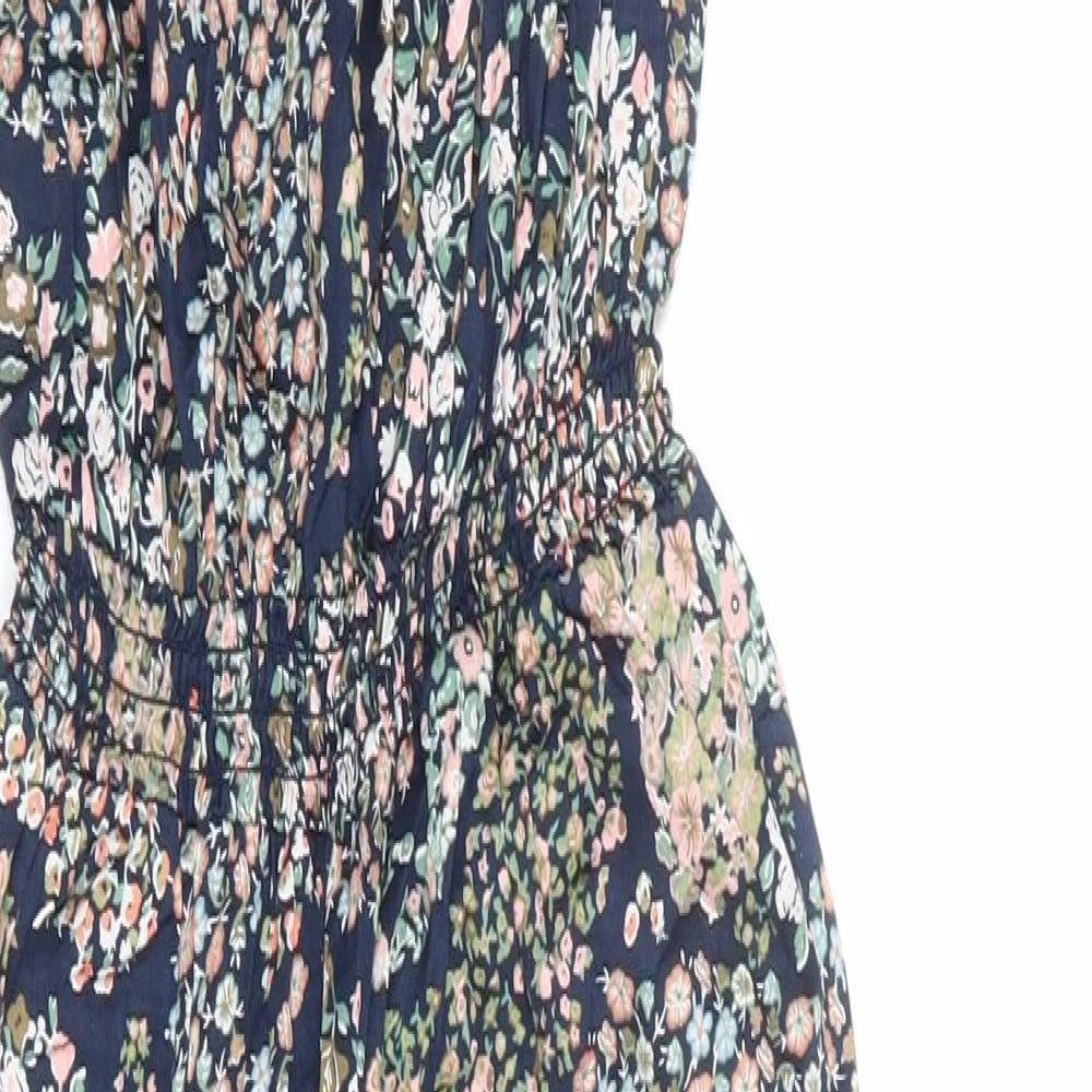 H&M Womens Multicoloured Geometric Polyester Jumpsuit One-Piece Size 10 L26 in Tie