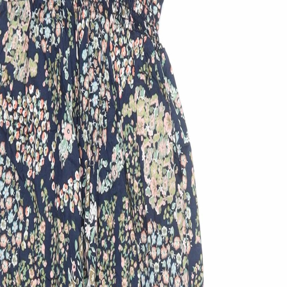 H&M Womens Multicoloured Geometric Polyester Jumpsuit One-Piece Size 10 L26 in Tie