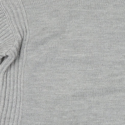 Lee Cooper Mens Grey V-Neck Acrylic Pullover Jumper Size M Long Sleeve