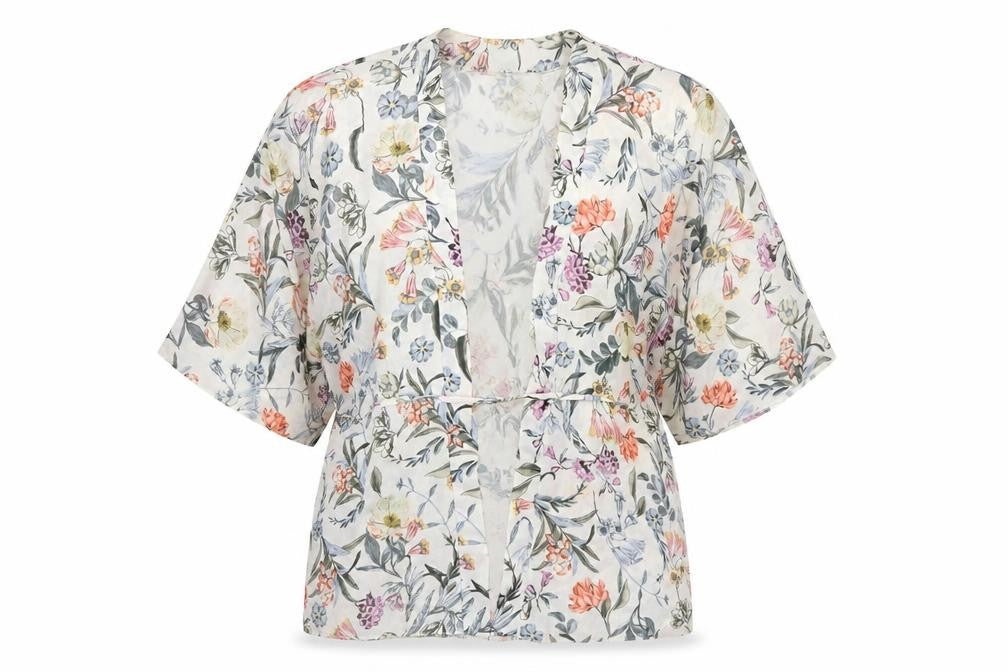 Womens UK Size 8 New Look Multicoloured Kimono Blouse