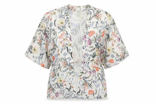 Womens UK Size 8 New Look Multicoloured Kimono Blouse
