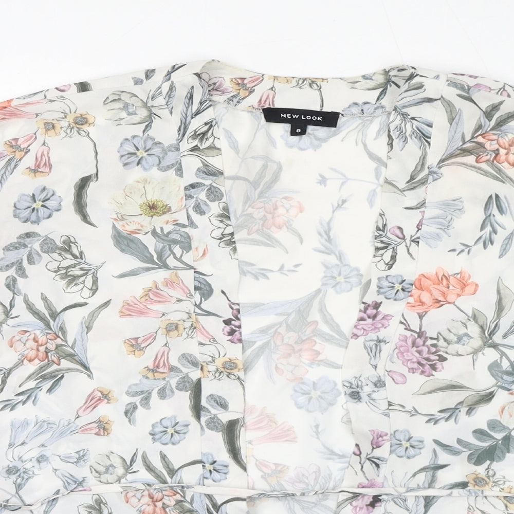Womens UK Size 8 New Look Multicoloured Kimono Blouse