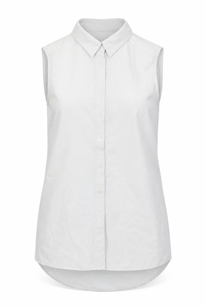 Womens UK Size 8 New Look White Basic Button-Up