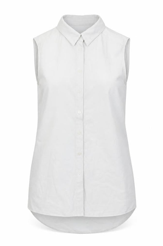 Womens UK Size 8 New Look White Basic Button-Up