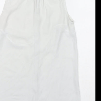 Womens UK Size 8 New Look White Basic Button-Up