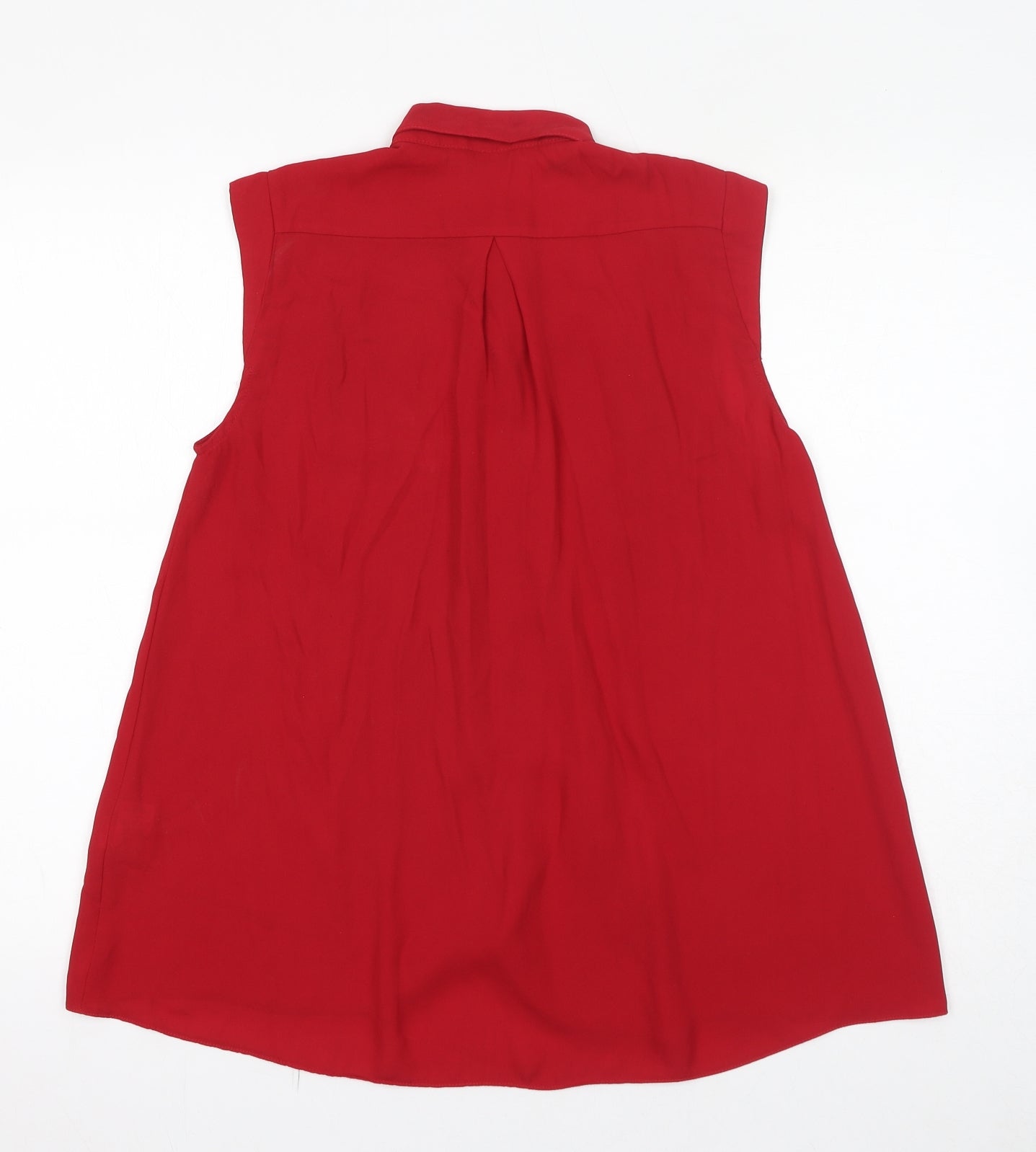 Womens UK Size 12 Dorothy Perkins Red Basic Button-Up