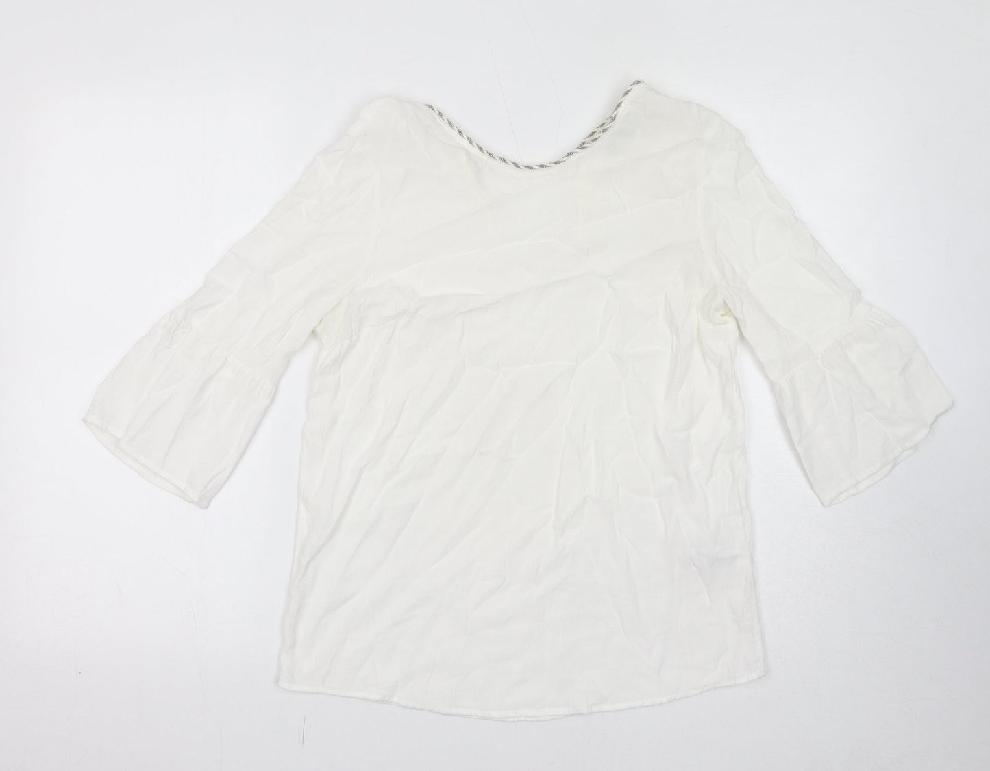 Womens UK Size 10 NEXT White Basic Blouse