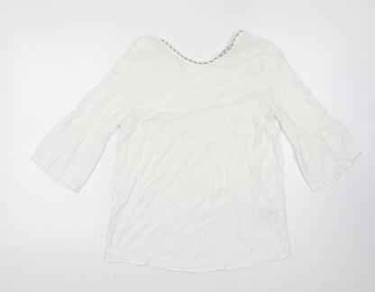 Womens UK Size 10 NEXT White Basic Blouse