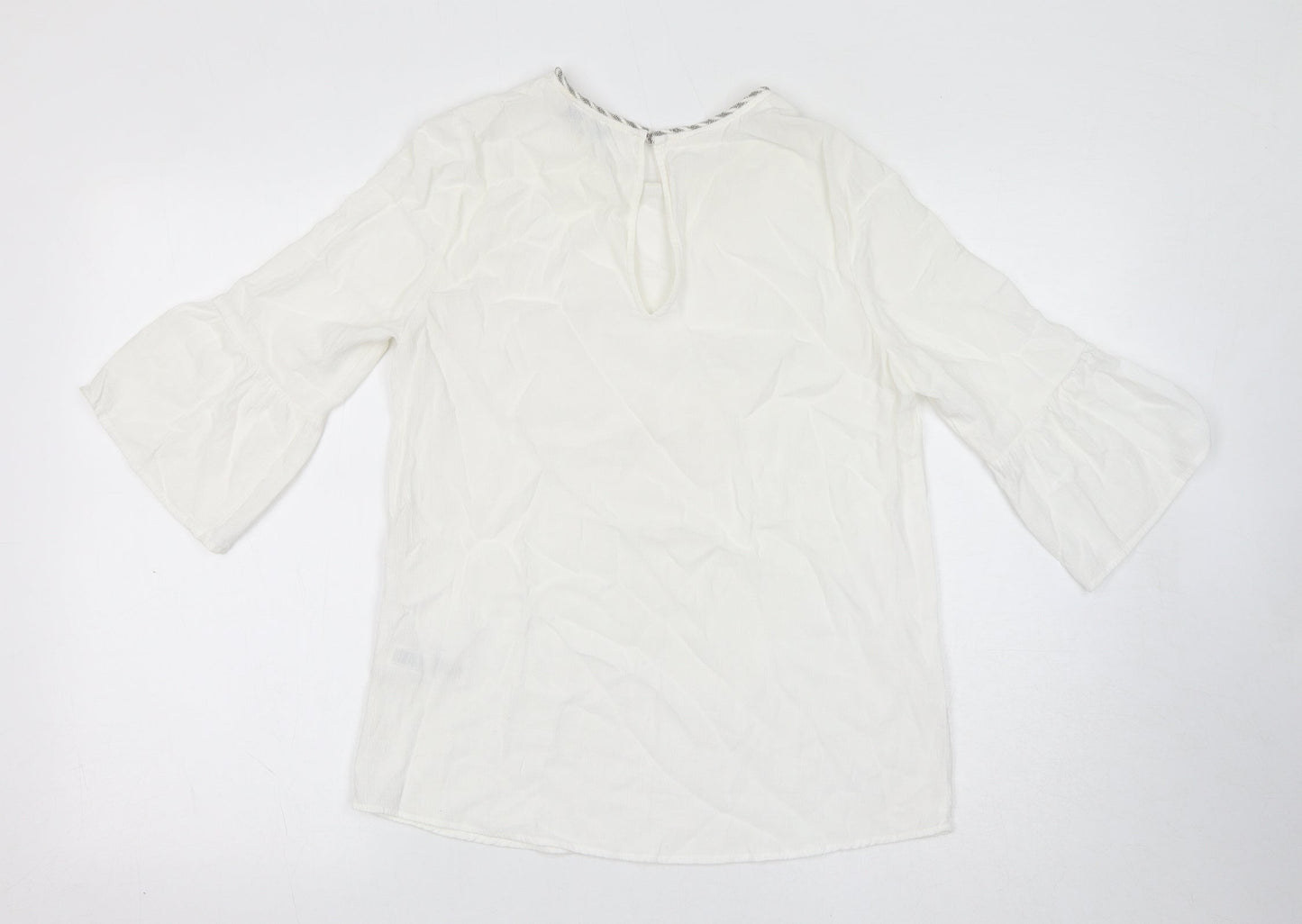 Womens UK Size 10 NEXT White Basic Blouse