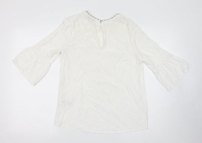 Womens UK Size 10 NEXT White Basic Blouse