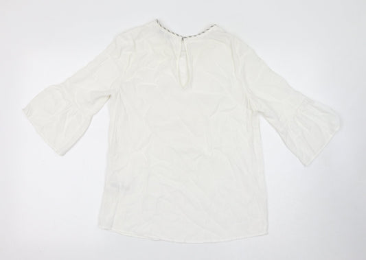 Womens UK Size 10 NEXT White Basic Blouse
