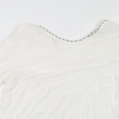 Womens UK Size 10 NEXT White Basic Blouse