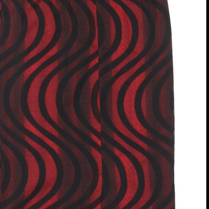 Whimsy Womens Red Geometric Polyester Straight & Pencil Skirt Size 14 Zip