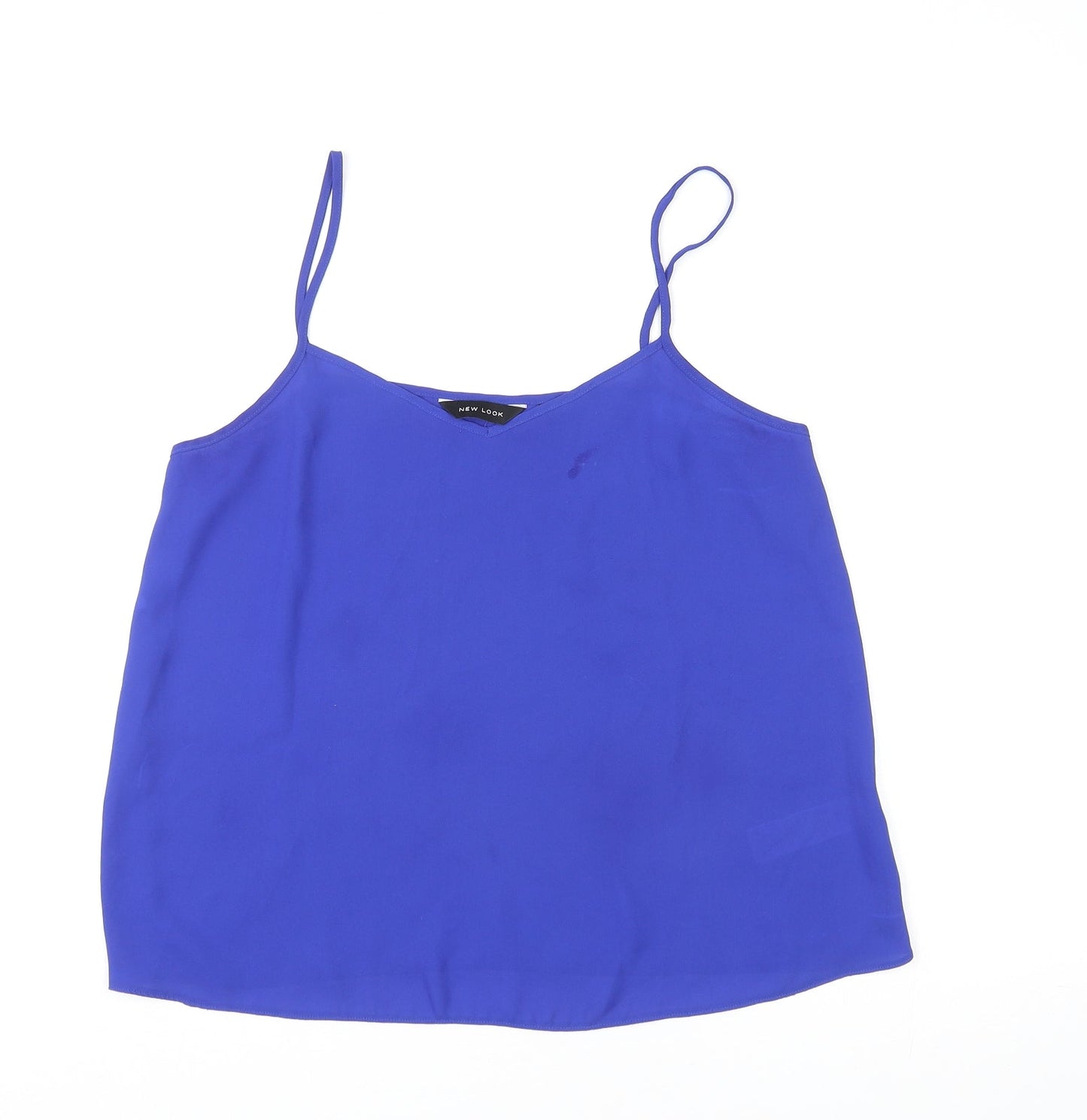 Womens UK Size 10 New Look Blue Basic Tank