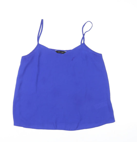 Womens UK Size 10 New Look Blue Basic Tank
