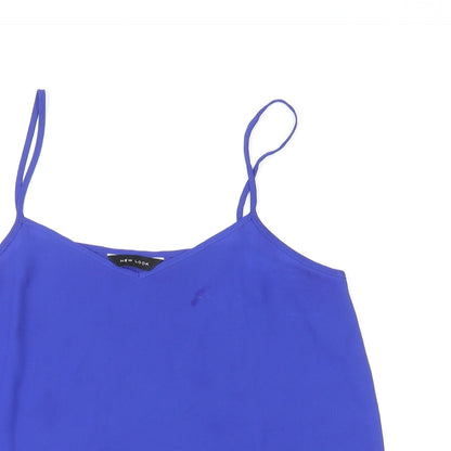 Womens UK Size 10 New Look Blue Basic Tank